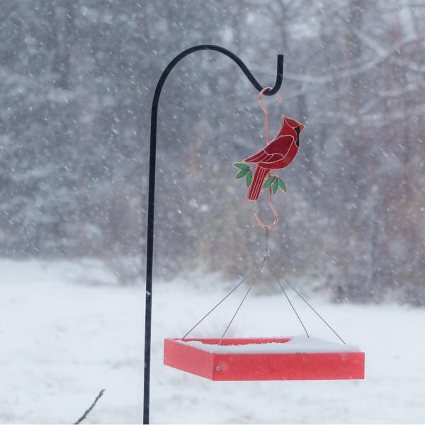 Cardinal Garden Hook
in use with a bird feeder