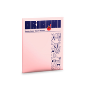 Origami paper package with Charley Harper illustrations on a white background