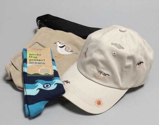 Day at the Beach Bundle includes a ball cap, comfy socks and a field bag