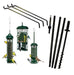 Deluxe Squirrel Buster Feeder System with Pole Set - includes 3 Squirrel Buster Feeder and Pole Kit with Extended Reach Arms