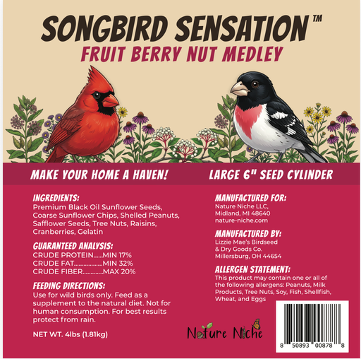 Songbird Sensation - Fruit Berry Nut New Label - Ingredient Analysis 