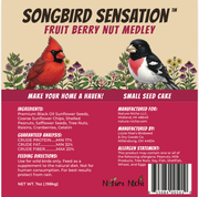 Songbird Sensation - Fruit Berry Nut Small Seed Cake, New Label ingredient analysis