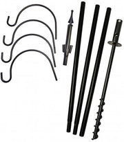 5 Piece Feeder Pole Set with Twist and Quad Hook with Baffle