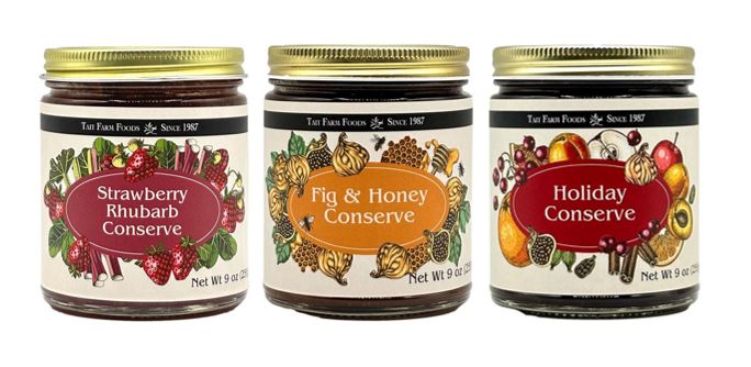 Fruit Spread Variety Pack - Set of 3
Strawberry Rhubarb Canserve, Fig & Honey Conserve, Holiday Conserve