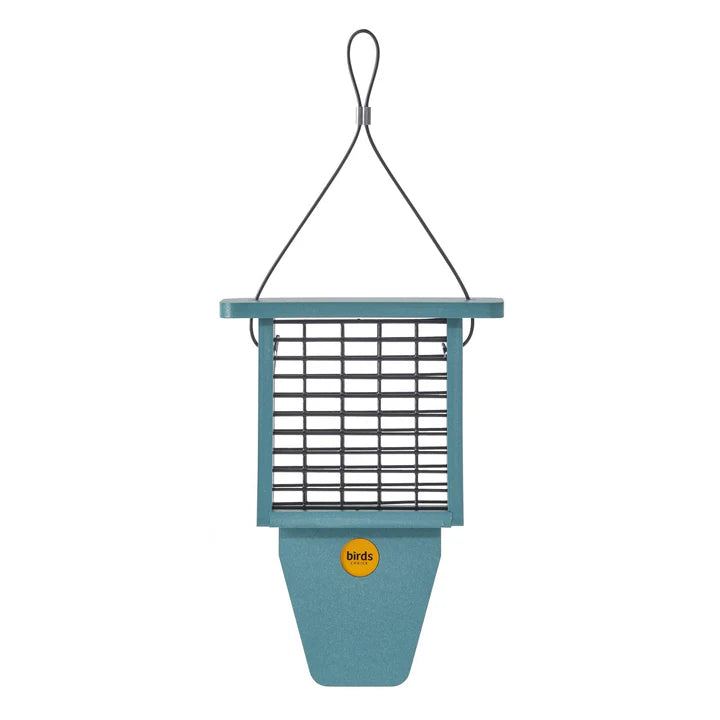 Suet Feeder with Tail Prop - Recycled Plastic - Lake Blue