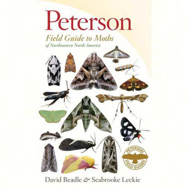 cover of the book features multiple illustrations of various moths. 