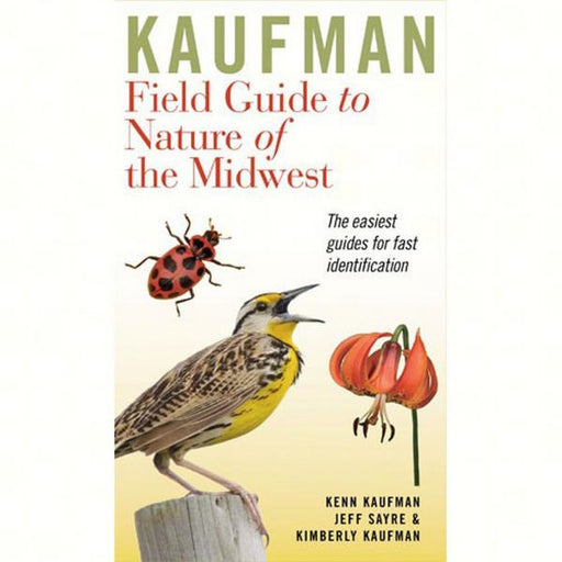 cover of book features images of a meadowlark, bug, and lily flower