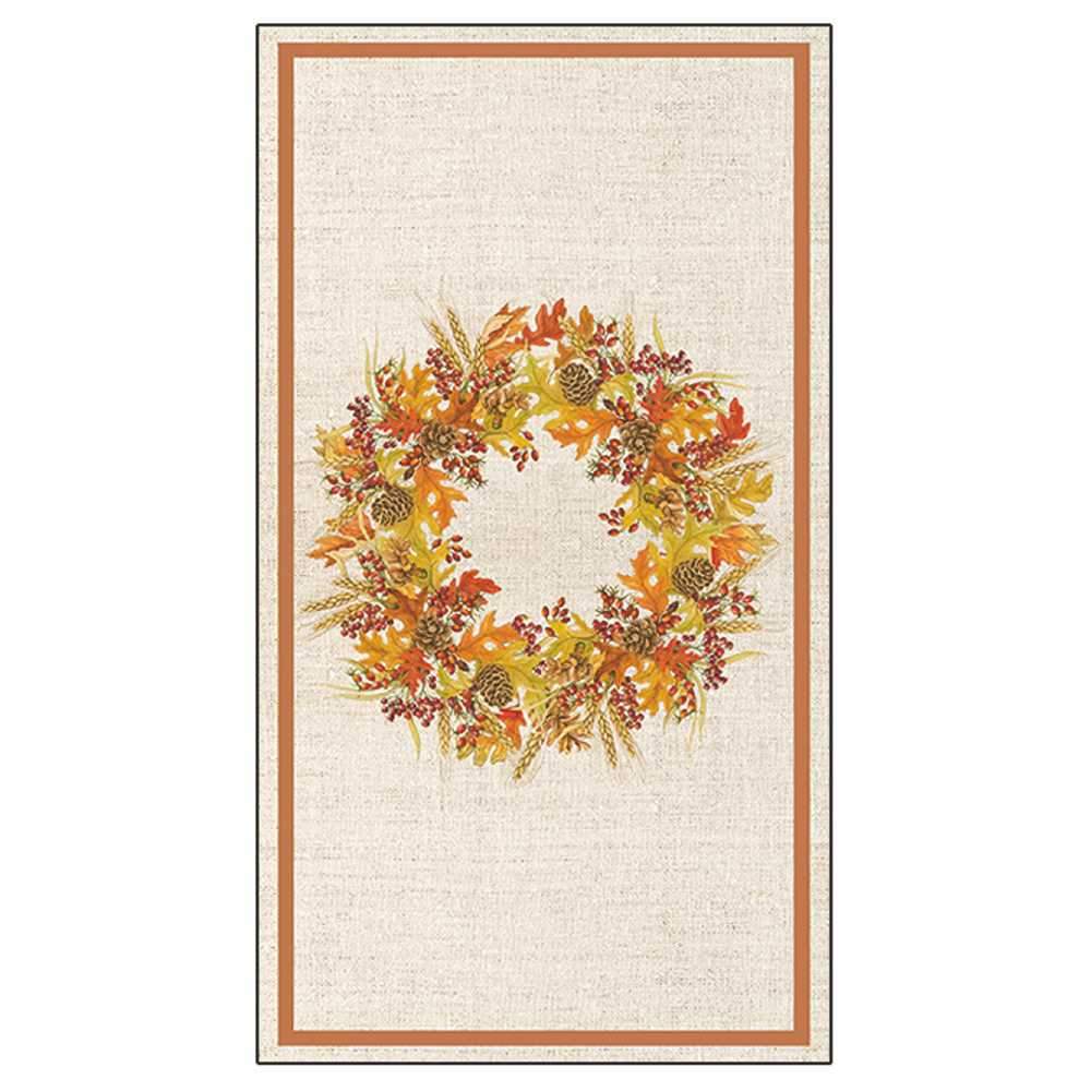 Harvest Wreath Guest Size Paper Napkins