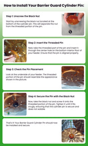 Instructions for how to install the cylinder pin securely