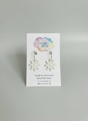 snowflake hoop earrings
