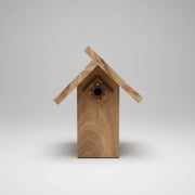 Chickadee/Wren Nest Box with Peaked Roof - Tigerwood