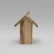 Chickadee/Wren Nest Box with Peaked Roof - Tigerwood
back