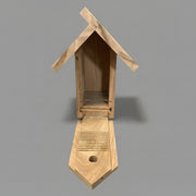 Chickadee/Wren Nest Box with Peaked Roof - Tigerwood
nest box interior