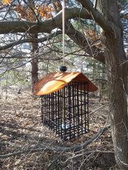 Double Suet Cake Feeder -with Copper Tint Roof