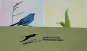 indigo bunting and hummingbird notecard styles