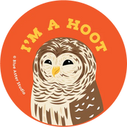 Barred Owl Button - I'm a Hoot