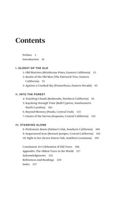 Table of contents for the book In Search of the Old Ones, with chapter titles and page numbers.