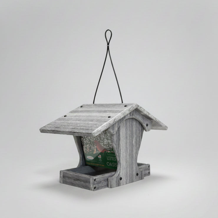 Little Oasis Recycled Bird Feeder - marble grey