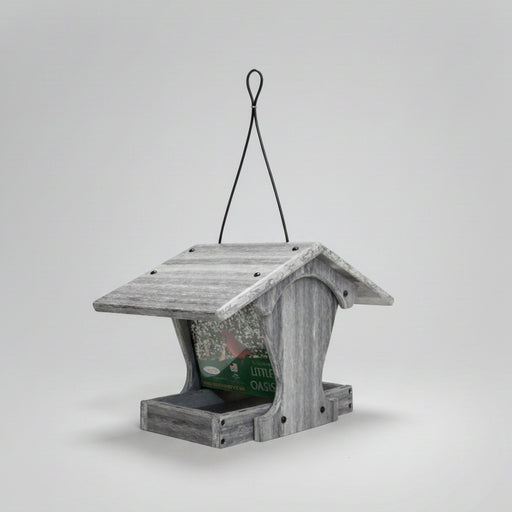 Little Oasis Recycled Bird Feeder - marble grey