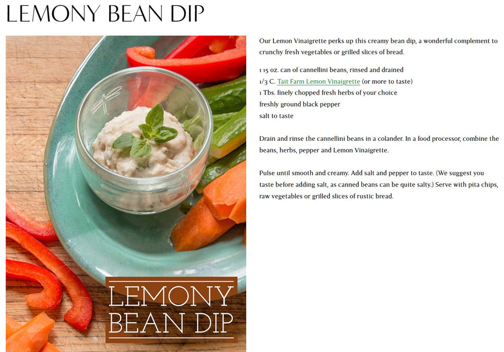 Lemony Bean Dip Recipe