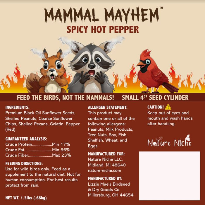 Mammal Mayhem Spicy Small Cylinder Variety Pack - 3 pack - info on spicy hot cylinder