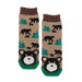 Black Bear & Cub Toddler Slipper Socks