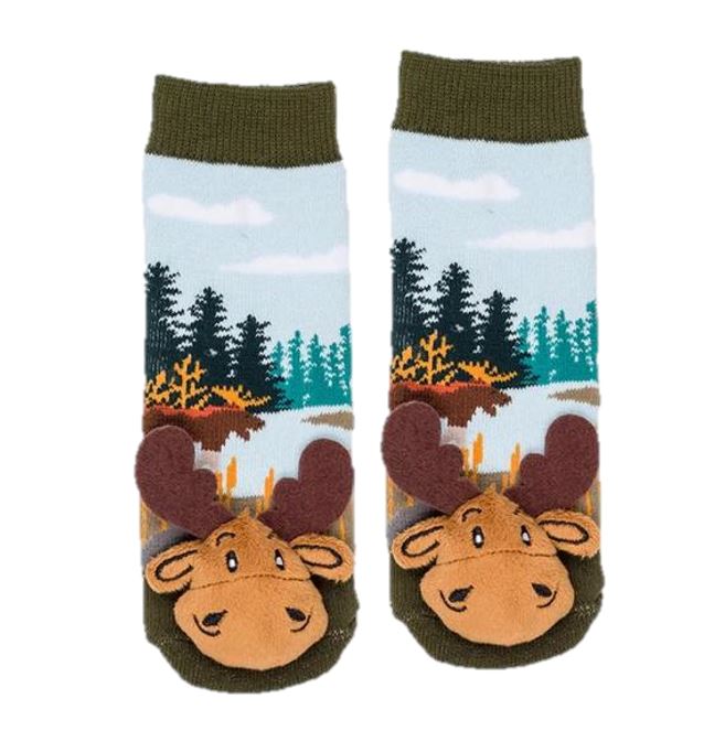 Meadow Moose Toddler Slipper Socks