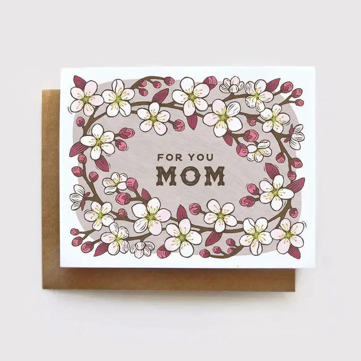 For You Mom Cherry Blossoms Card