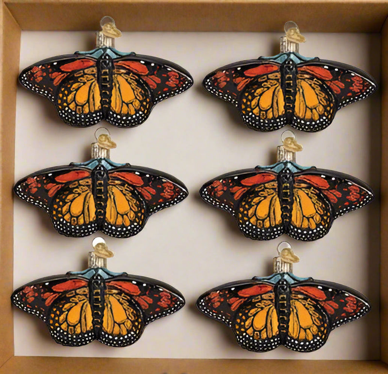 Monarch Butterfly Ornament 6 pk