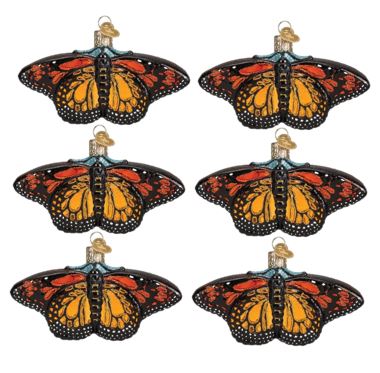 Monarch Butterfly Ornament 6 pk