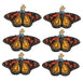 Monarch Butterfly Ornament 6 pk