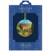 Elk ornament in packaging with Beacon Design branding