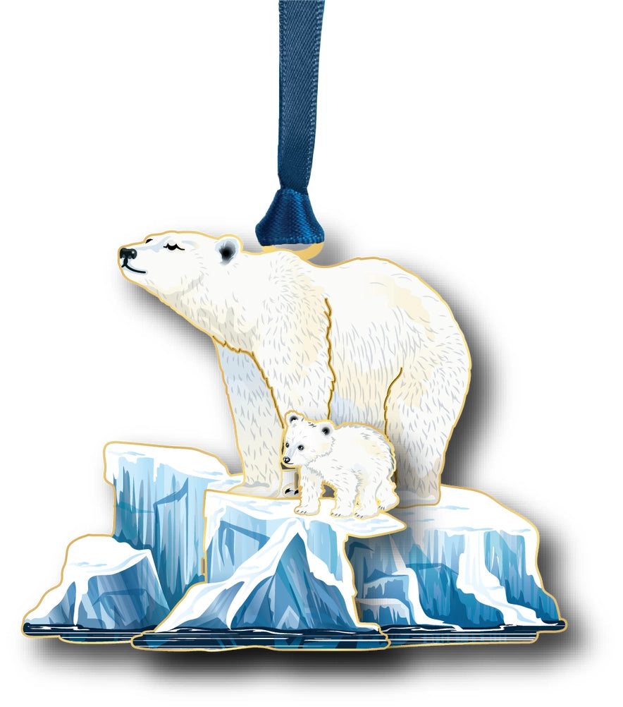 Polar Bears On Iceberg Ornament