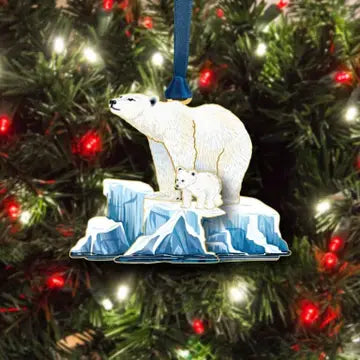 Polar Bears On Iceberg Ornament - Thumbnail 3