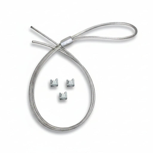 Silver replacement cable with three clips for all Erva barrier guard feeders