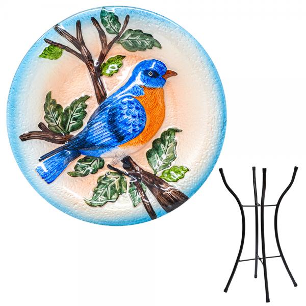 Bluebird Bird Bath with Stand