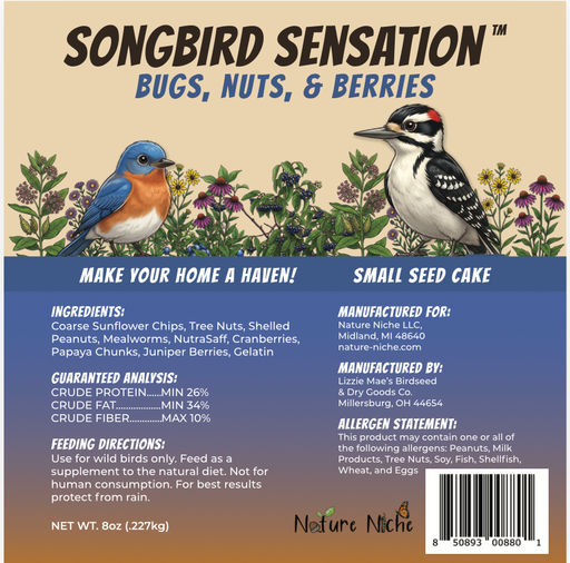 Songbird Sensation Bugs, Nuts & Berries New Label ingredient analysis