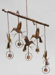Hummingbird Flamed Copper Wind Chime