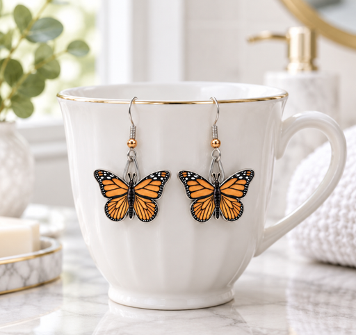 Monarch Butterfly- Matching Earrings
