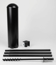 5 Piece Bluebird Pole Set with Twist In Ground Socket with Raccoon Baffle