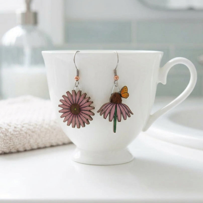 Echinacea Earrings