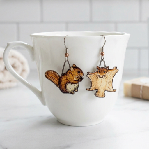 Flying Squirrel Earrings