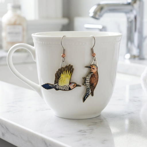 Northern Flicker Earrings - Yellow