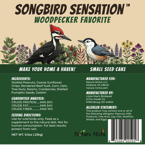 Songbird Sensation Woodpecker Favorite - New Label ingredient analysis
