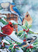Songbirds in the Snow Garden Flag