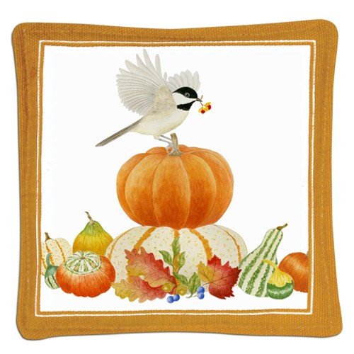 Spiced Mug Mat - Fall Chickadee