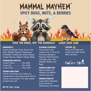 Spicy, Bugs, Nuts & Berries seed cake nutritional ingredient information