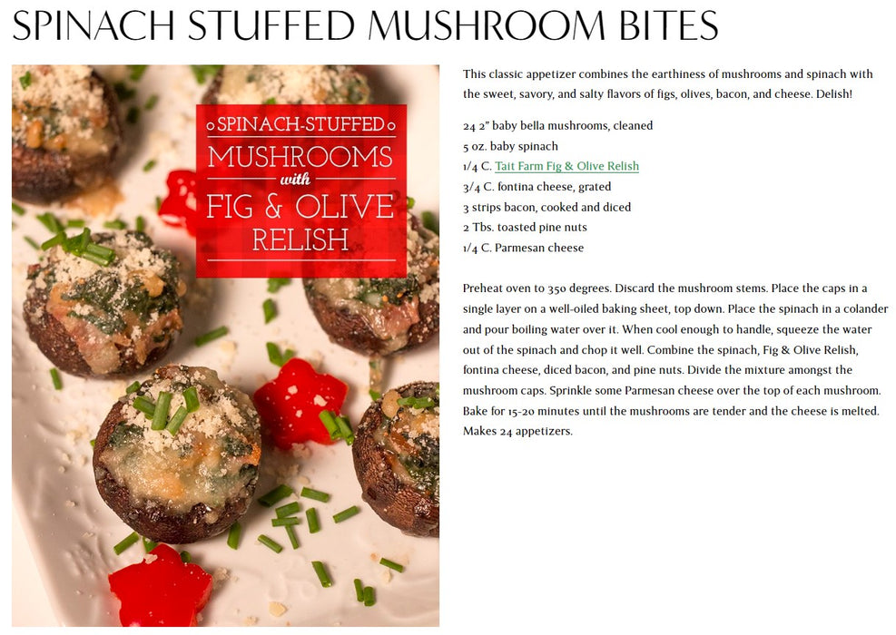 Spinach Stuffed Mushroom Bites Recipe