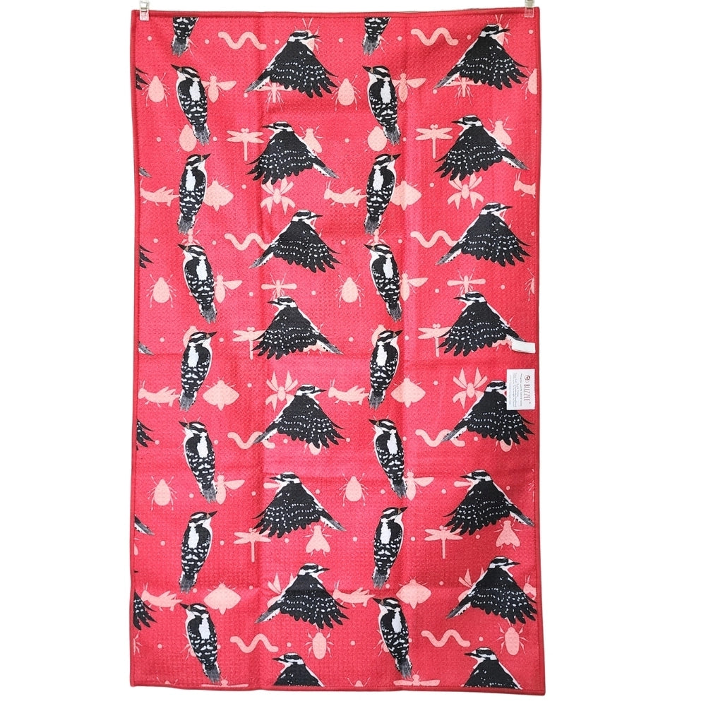 Woodpecker Dual Sided Tea Towel - Thumbnail 2