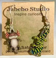 Tiger Salamander Earrings with packaging